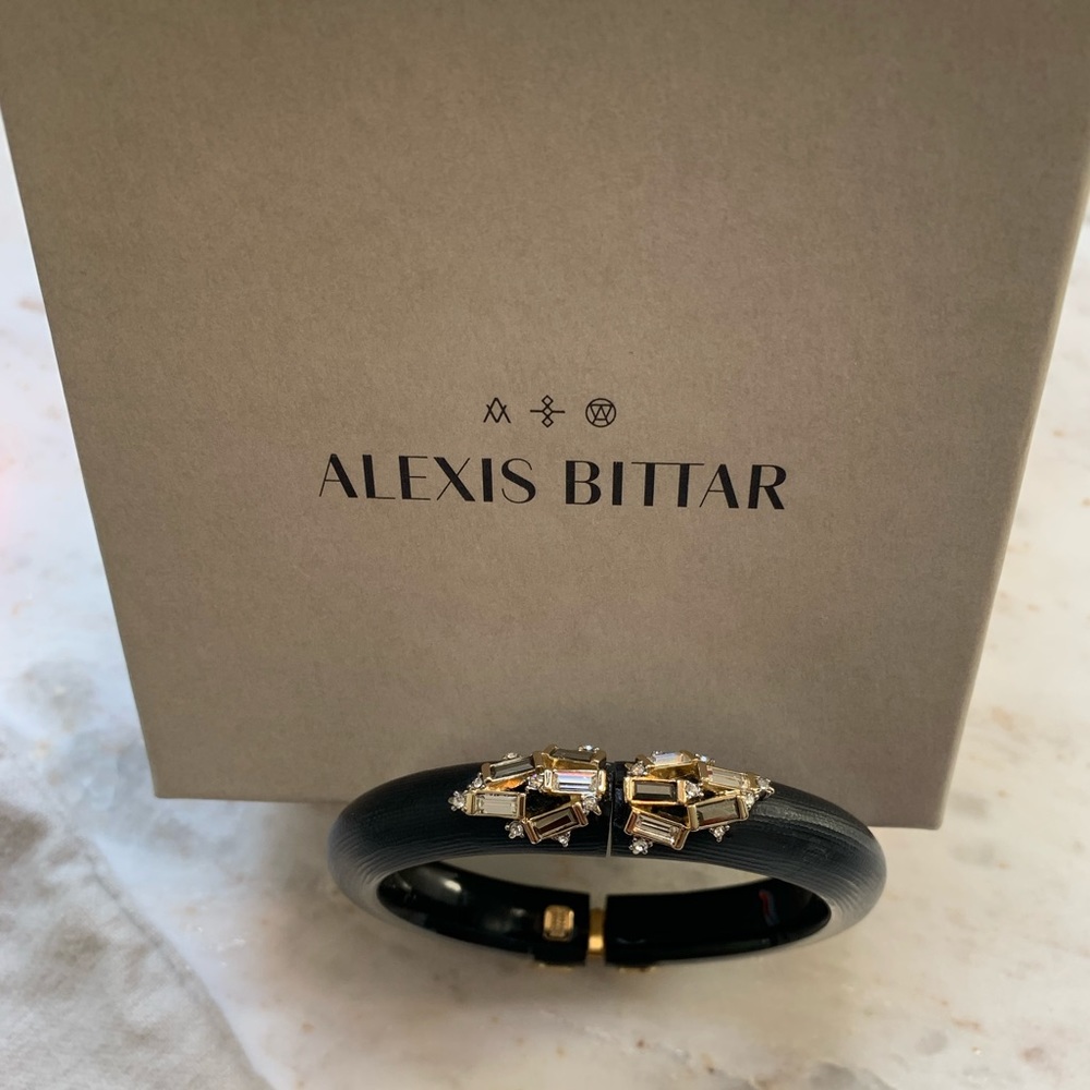 Alexis Bittar Crystal Baguette Hinge Bracelet